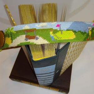 Needlepoint Golf Belt
